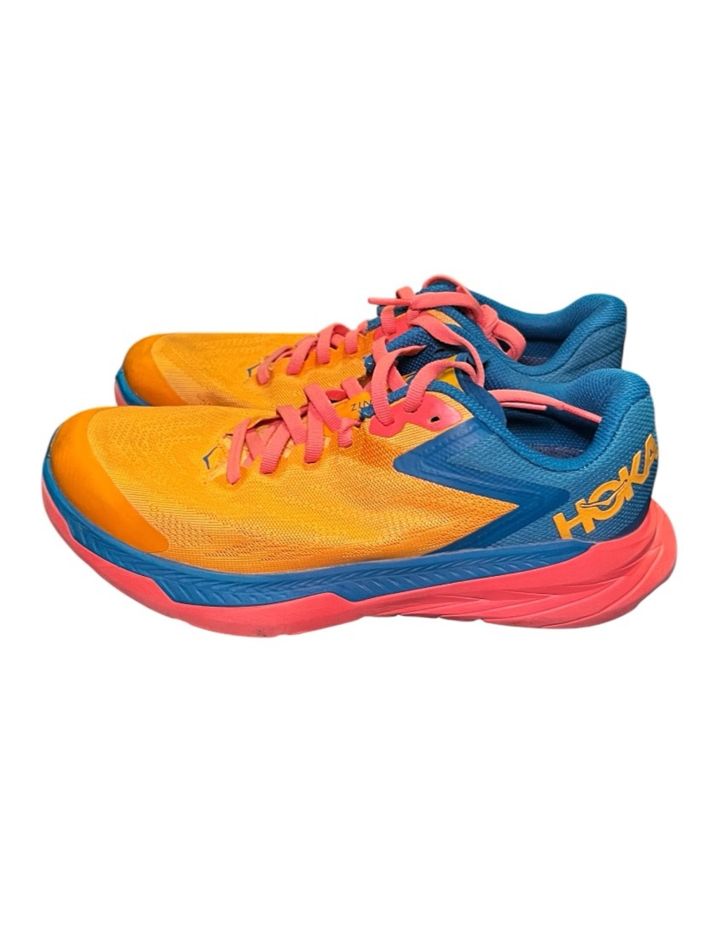 EUC Hoka One One Womens Zinal 1119400 RYCM Orange Running Shoes Size 7 - Picture 9 of 11